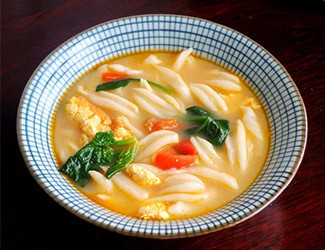 面食做法花樣大全之一：三七剪刀面，清水煮就很好吃